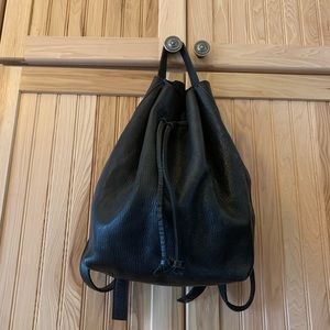 Madewell Pebbled Black Bucket Backpack